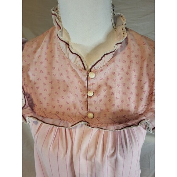VTG  Sun Babies Honolulu Hawaii Long Pink MuuMuu  Small Size hippy bohu‎ - Picture 2 of 6